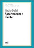 Appartenenza e merito. Pensare le comunità