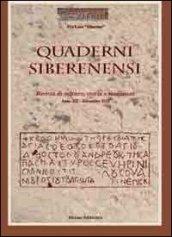 Quaderni siberenensi. Rivista di cultura, storia e tradizioni