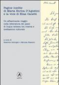 Pagine inedite di Maria Enrica D'Agostini e la voce di Elias Canetti. Con CD Audio