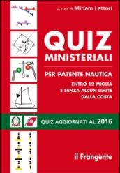 Quiz ministeriali per patente nautica entro 12 miglia e senza alcun limite dalla costa