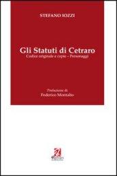 Gli statuti di Cetraro. Codice originale e copie-personaggi