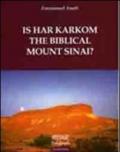 Is har karkom the biblical mount Sinai?