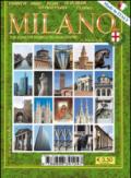 Mappa prospettica di Milano centro. Ediz. multilingue