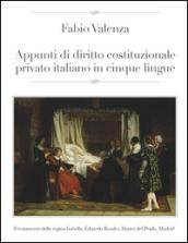 Appunti di diritto costituzionale privato italiano in cinque lingue