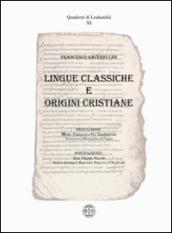 Lingue classiche e origini cristiane