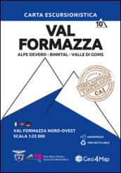 Carta escursionistica val Formazza. Scala 1:25.000. Ediz. italiana, inglese e tedesca. 10: Val Formazza nord-ovest. Alpe Devero, Binntal, Valle di Goms