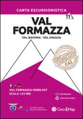 Carta escursionistica val Formazza. Scala 1:25.000. Ediz. italiana, inglese e tedesca. 11: Val Formazza nord est. Val Bavona, Val Maggia