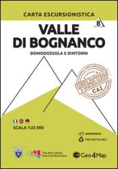 Carta escursionistica valle di Bognanco. Scala 1:25.000. Ediz. italiana, inglese e tedesca. 8: Domodossola e dintorni