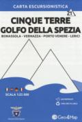 Carta escursionistica Cinque Terre Golfo della Spezia. Scala 1:25.000. Ediz. italiana, inglese, tedesca e francese. 21: Bonassola, Vernazza, Porto venere, Lerici