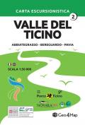 Carta escursionistica Valle del Ticino. Scala 1:50.000. Ediz. italiana, inglese, tedesca e francese. Vol. 2: Abbiategrasso, Bereguardo, Pavia.