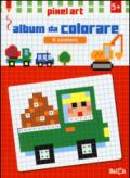 Il cantiere. Album da colorare. Pixel art