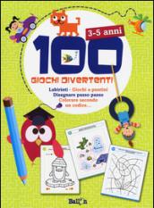 100 giochi divertenti. 3-5 anni. Labirinti, Gioca a puntini, Disegnare passo passo, Colorare secondo un codice.... Ediz. illustrata