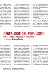 Genealogie del populismo. Per la storia di un concetto paranoico