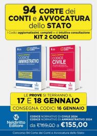 94 Corte dei Conti: Codice normativo di diritto civile. Concorso in magistratura-Codice normativo di diritto amministrativo. Concorso in magistratura (2024). Nuova ediz.