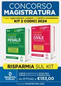 Concorso magistratura. Kit Codici normativi 2024: Codice normativo di Diritto Civile-Codice Normativo di Diritto Penale