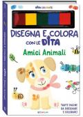 Amici animali. Disegna e colora con le dita. Dita colorate. Ediz. a colori. Ediz. a spirale. Con 5 inchiostri colorati per dita