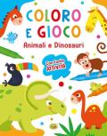 Animali e dinosauri. Coloro e gioco. Ediz. a colori. Con 12 pennarelli