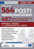 Concorso 564 posti Agenzia delle Dogane e dei Monopoli. ADM/AFAMM e ADM/COM. Prova scritta e orale. Con software di simulazione