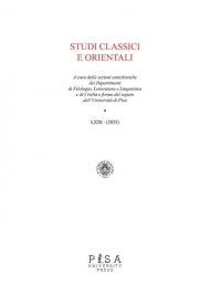Studi classici orientali (2025). Vol. 71