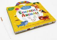 Simpatici animali. Scuola di disegno. Ediz. a spirale. Con 8 acquerelli. Con pennello. Con stencil