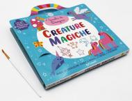 Creature magiche. Scuola di disegno. Ediz. a colori. Ediz. a spirale. Con 8 acquerelli. Con pennello. Con stencil