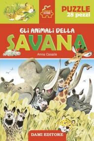 Gli animali della savana. Storie da costruire. Ediz. a colori. Con puzzle da 28 pezzi