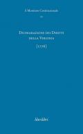 Dichiarazione dei Diritti della Virginia (1776). Ediz. italiana e inglese