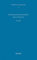 Dichiarazione dei Diritti della Virginia (1776). Ediz. italiana e inglese