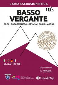 Basso Vergante. Boca, Borgomanero, Orta San Giulio, Arona 1:25.000. Ediz. multilingue