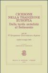 Cicerone nella tradizione europea. Dalla tarda antichità al Settecento