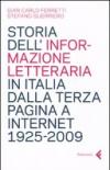 Storia dell'informazione letteraria in Italia dalla terza pagina a internet. 1925-2009