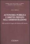 Autonomia pubblica e diritto privato nell'amministrazione. Dalla specialità del soggetto alla rilevanza della funzione