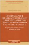 Modernizzazione del mercato degli appalti pubblici nella proposta di direttiva comunitaria