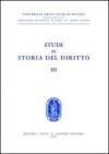 Studi di storia del diritto: 3