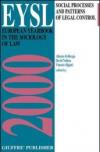European yearbook in the sociology of law (2000). Social processes and patterns of legal control