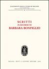 Scritti in ricordo di Barbara Bonfiglio