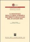 La sentenza della Corte europea dei diritti dell'uomo del 20 luglio 2001. Giornate di studio (Università di Teramo, 11-12 aprile 2003)