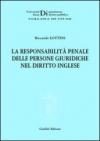 La responsabilità penale delle persone giuridiche nel diritto inglese