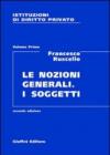 Istituzioni di diritto privato. 1.Le nozioni generali. I soggetti