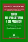 Codice dei beni culturali e del paesaggio (D.Lg. 22 gennaio 2004, n. 42 modificato con i DD.Lg. 24 marzo 2006, nn. 156 e 157)