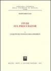 Studi sul procurator. 1.L'acquisto del possesso e della proprietà