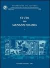Studi per Giovanni Nicosia