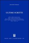 Ultimi scritti