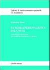 La teoria personalistica del conto. Aspetti evolutivi ed approfondimenti critici