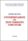 L'interpretazione dei testi normativi comunitari