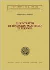Il contratto di trasporto marittimo di persone