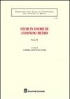 Studi in onore di Antonino Metro