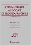 Commentario al codice di procedura civile. Art. 633-705