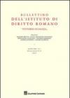Bullettino dell'Istituto di diritto romano «Vittorio Scialoja». 1.