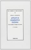 Appunti di grammatica egiziana con un elenco di segni e di parole